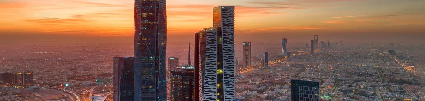 Riyadh skyline at dusk