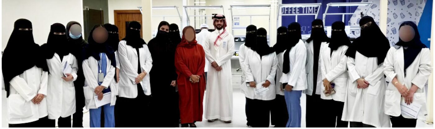 Princess Nourah Bint Abdulrahman University students touring Almadina Digital Factory